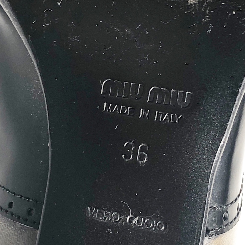 Miu Miu Spectator Taupe & Black Spectator Booties - image 5